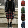 SHUJIN Scottish Mens Kilt Traditional Plaid Belt Pleated Bilateral Chain Brown Gothic Punk Scottish Tartan Trousers Skirts 2019