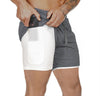 Summer Men Fitness Sporting Shorts Hidden Mobile Phone Inside Pockets Joggers Training Shorts Solid Workout Gym Shorts ,GA301