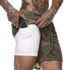 Summer Men Fitness Sporting Shorts Hidden Mobile Phone Inside Pockets Joggers Training Shorts Solid Workout Gym Shorts ,GA301