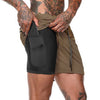 Summer Men Fitness Sporting Shorts Hidden Mobile Phone Inside Pockets Joggers Training Shorts Solid Workout Gym Shorts ,GA301