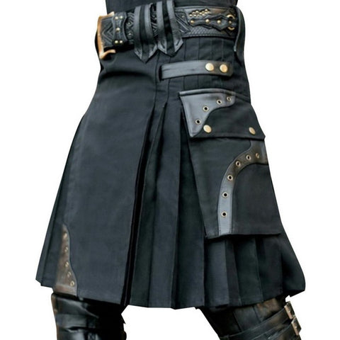 CYSINCOS 2019 Scottish Mens Kilt Traditional Skirt Metal Classic Retro Traditional Personality Kilts Check Pattern Men Skirts