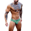 PUIMENTIUA Men's Beach Shorts Briefs Floral Printed Men Beach Shorts Swimwears Trunks Low Waist Boardshorts Swimming Underpants