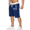 Summer Men's Printed Shorts Casual Mid Waist Beach Shorts Solid H Straight Drawstring Shorts Four Colors M-3XL
