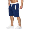 Summer Men's Printed Shorts Casual Mid Waist Beach Shorts Solid H Straight Drawstring Shorts Four Colors M-3XL