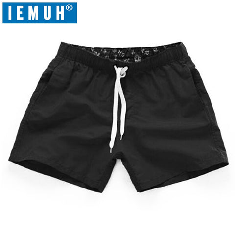2019 Summer Shorts Men Women Quick Drying fitnesShort homme Casual Beach Shorts Mens Boardshorts Elastic Waist Solid 18 Color