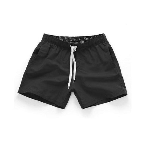 New Male Drawstring Shorts Summer Men's Lace-Up Shorts Casual Mid Waist Beach Shorts Solid Straight Short S-2XL